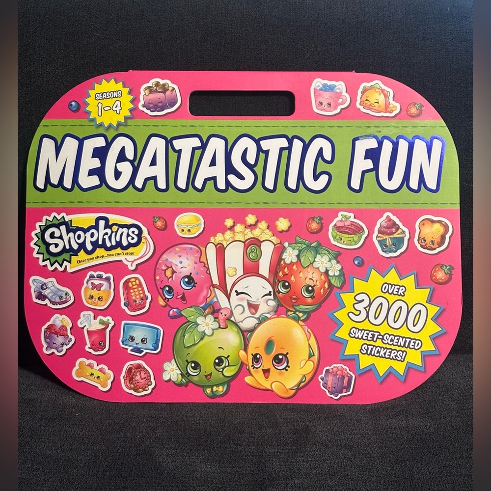 Shopkins "Megatastic Fun" Scented Sticker and Activity Book. (2)